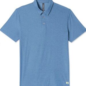 Vuori Strato Tech Polo Shirt Medium Blue only worn once